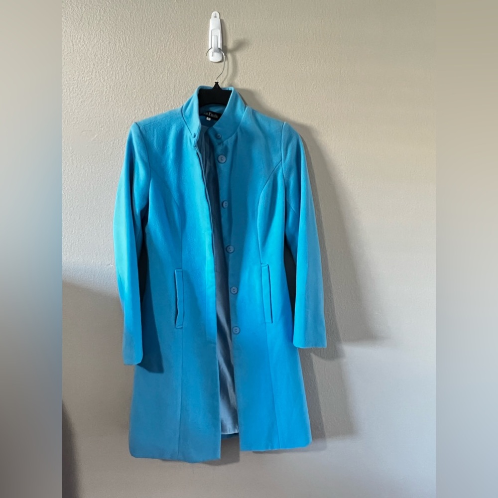 Long wool blend coat